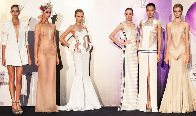 Haute Couture Week 2012 Singapore press con Julien Fournie DECOR